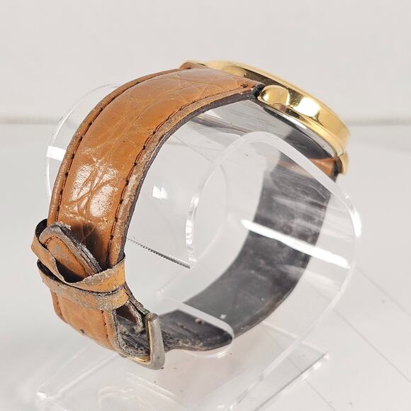 1994 Armitron Tweety Bird Watch Quartz Analog 33.9mm Face Brown Leather Strap - Picture 7 of 16